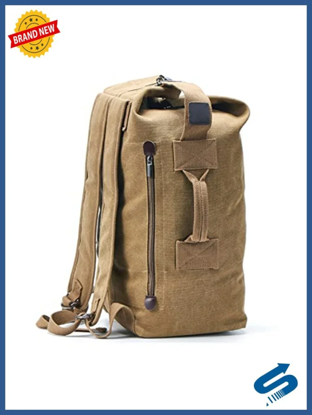 Large Canvas Bucket Backpack for Travel & Street Style